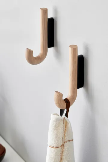 Hook 迷你挂钩13.3cm - 橡木_黑色 - Gejst