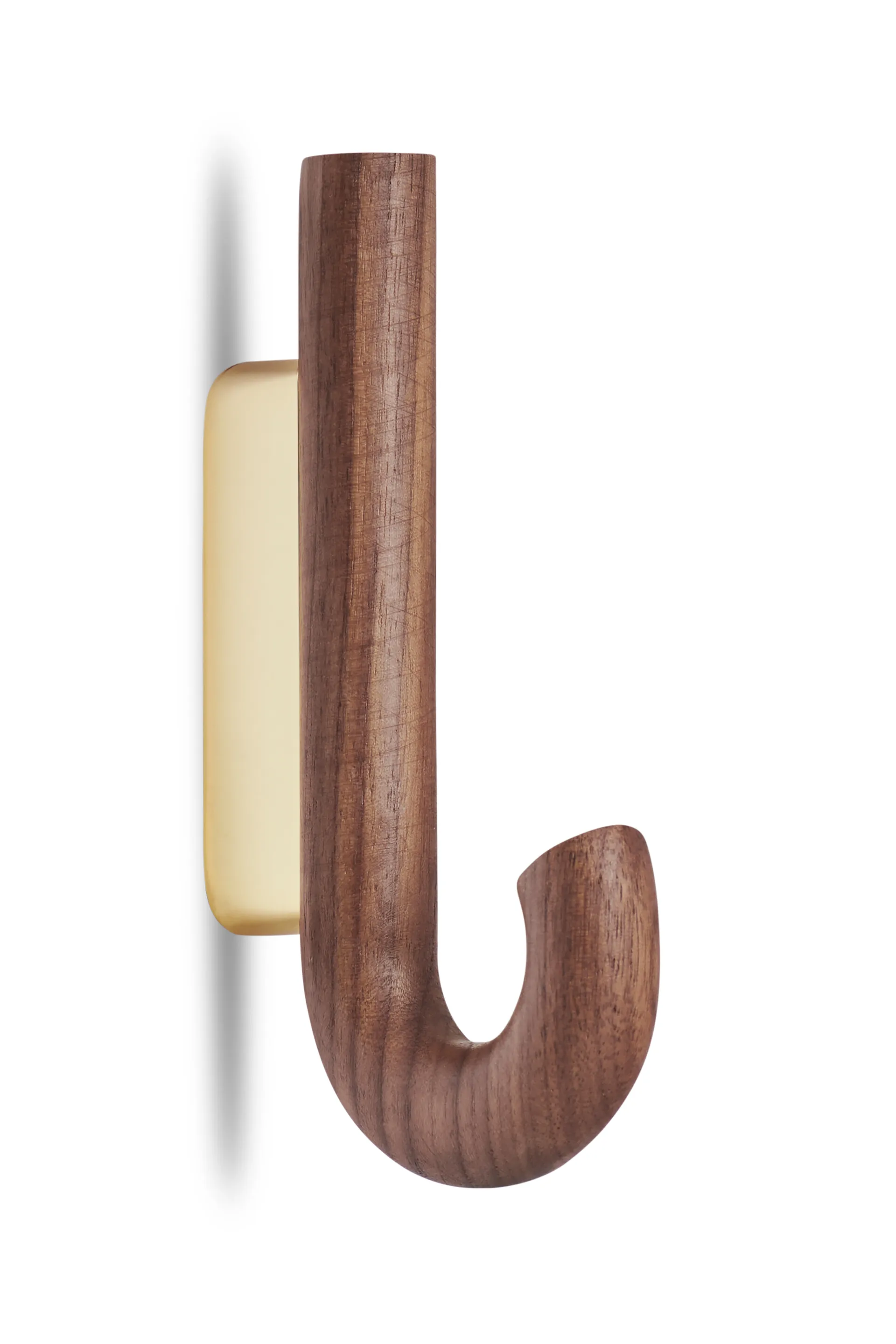 Hook 迷你挂钩13.3cm, 胡桃木_黄铜色 Gejst