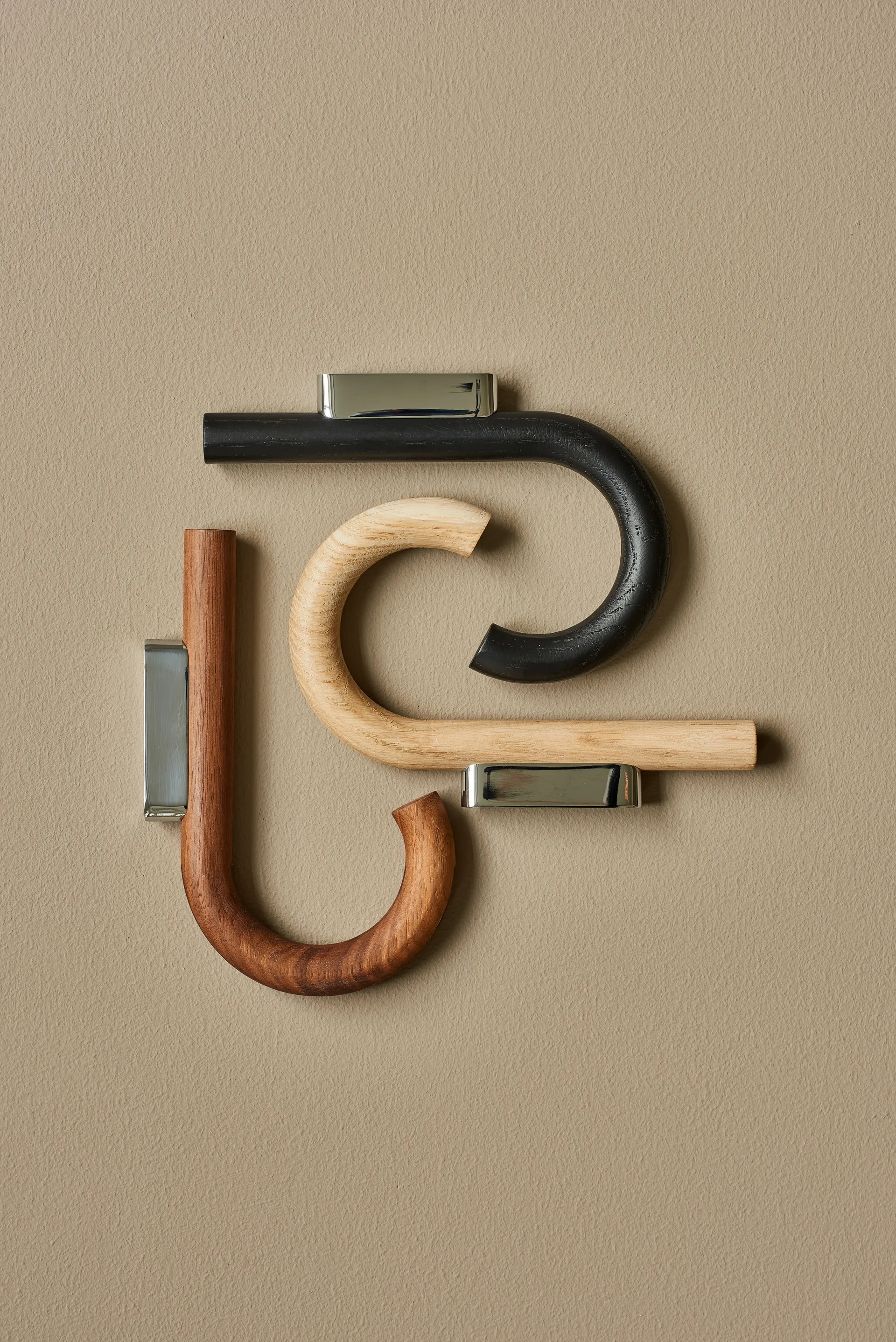 Hook 挂钩19cm, 橡木色_铬色 Gejst