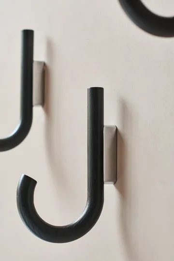 Hook 挂钩19cm - 黑色染色橡木_铬色 - Gejst