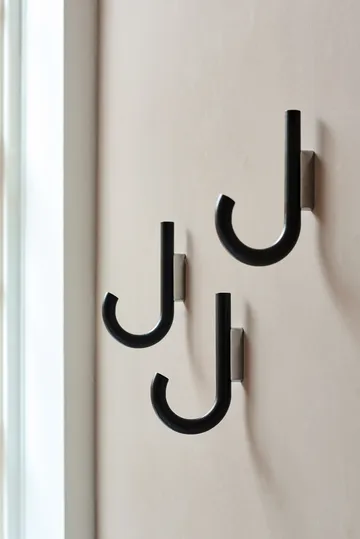 Hook 挂钩19cm - 黑色染色橡木_铬色 - Gejst