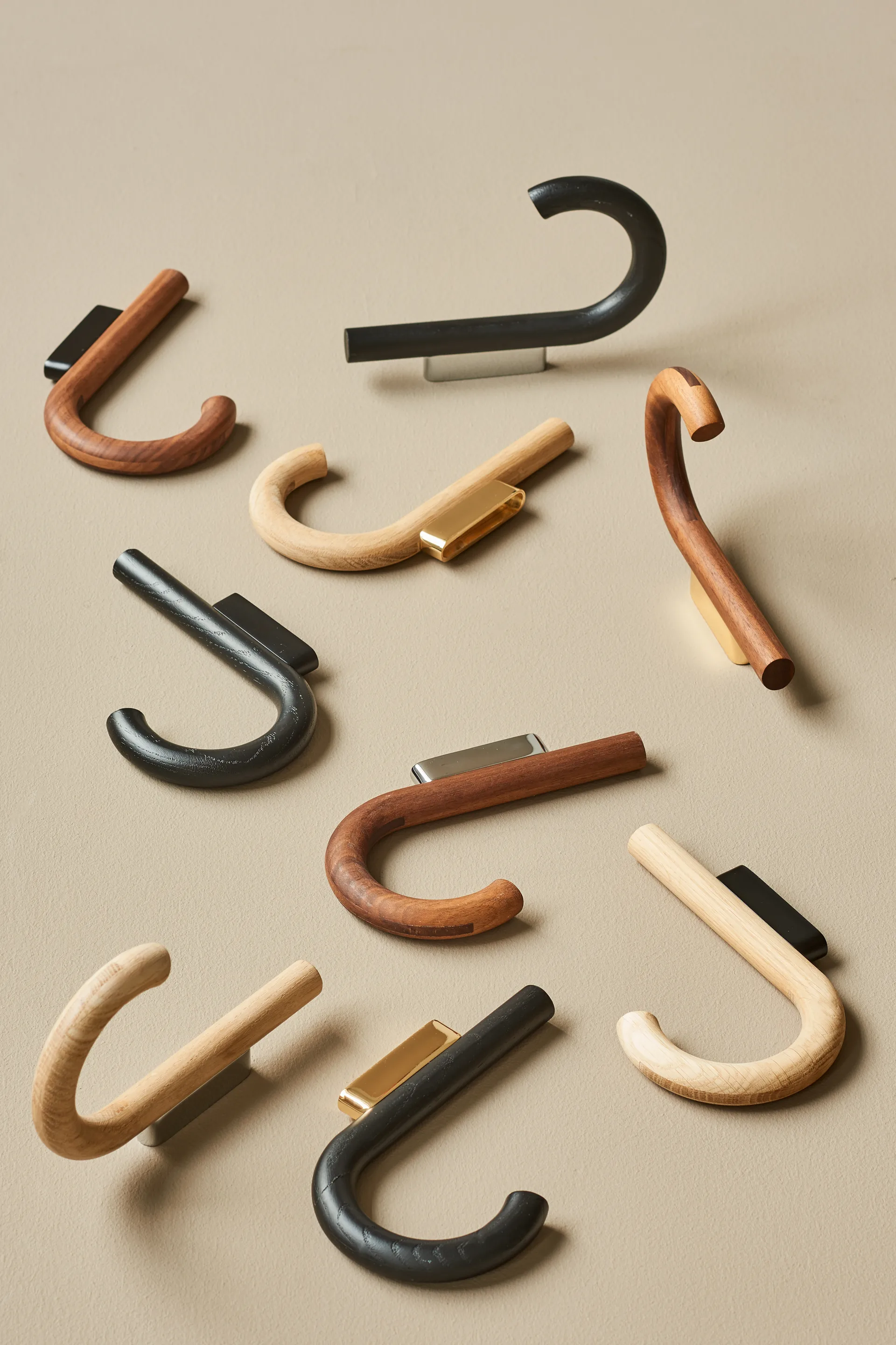 Hook 挂钩19cm, 橡木色_黑色 Gejst