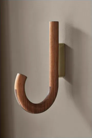 Hook 挂钩19cm - 胡桃木色_黄铜色 - Gejst