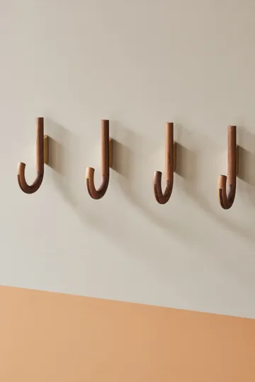 Hook 挂钩19cm - 胡桃木色_黄铜色 - Gejst