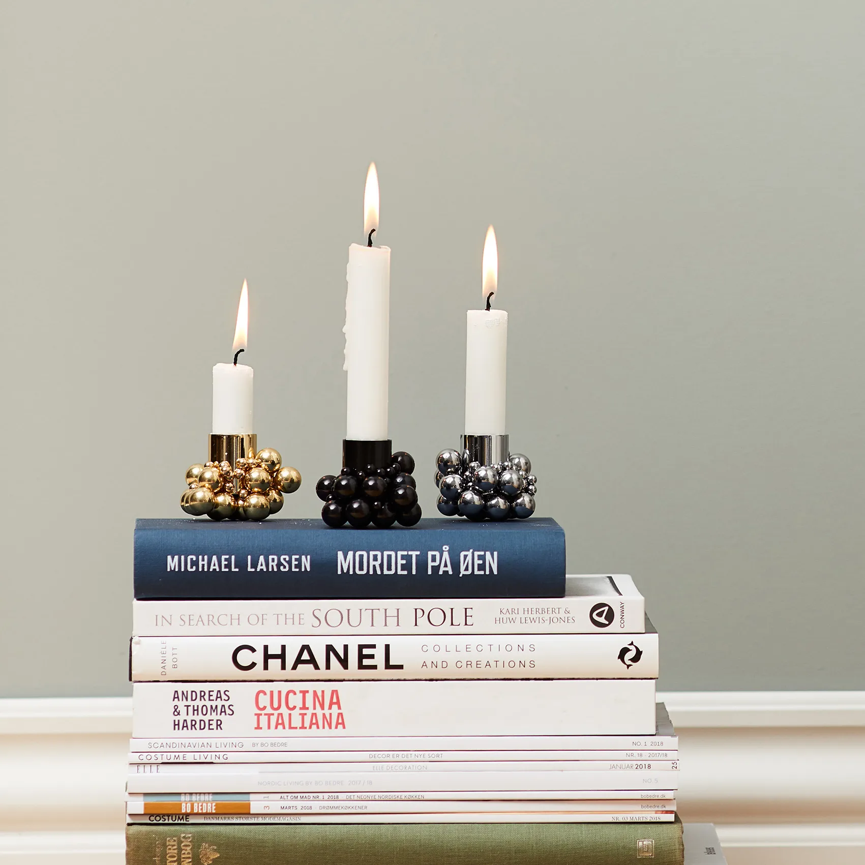 Molekyl 烛台 1, 铬合金色 Gejst