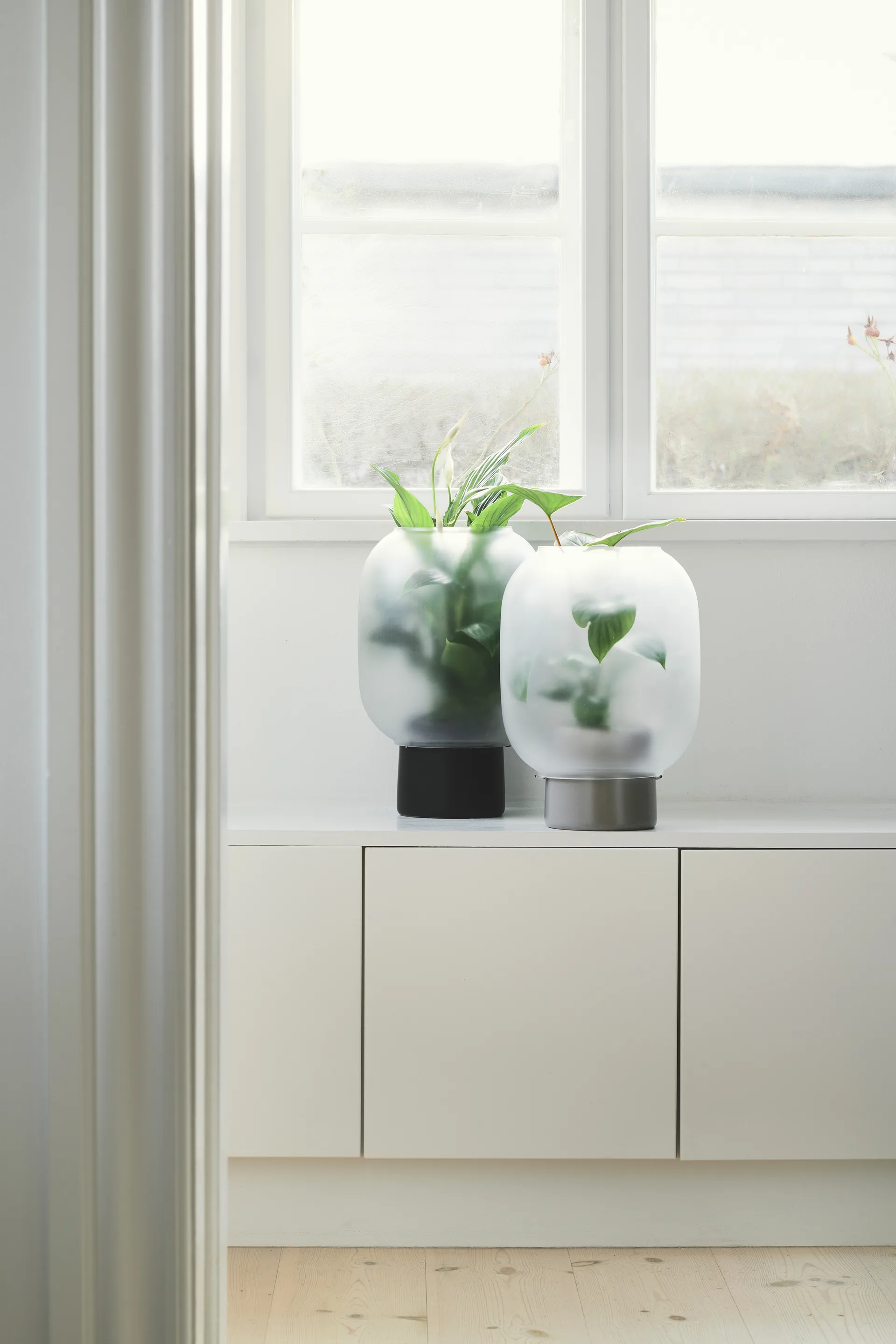 Nebl 花盆 搭配毛玻璃 Ø26 cm, 黑色 Gejst