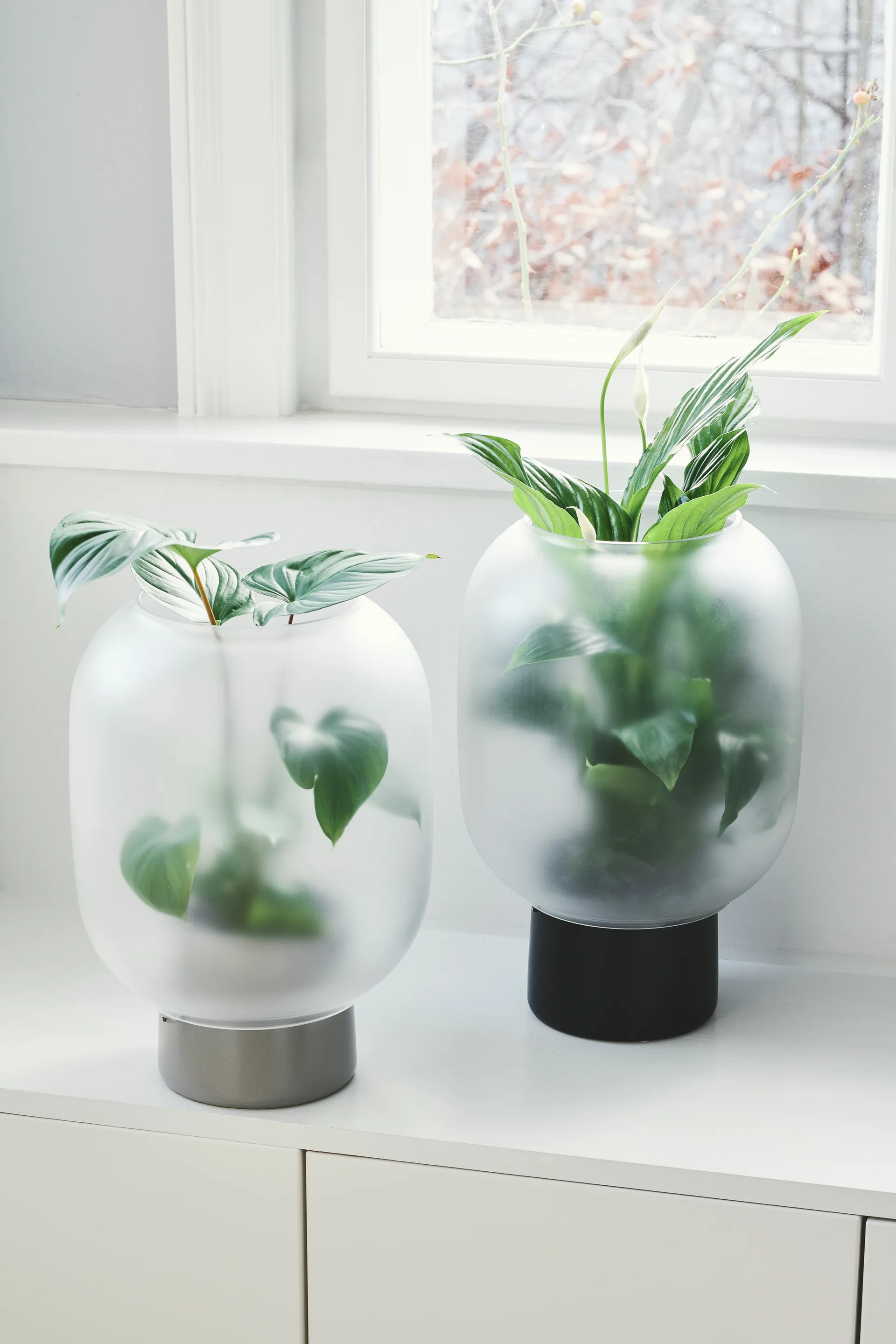 Nebl 磨砂玻璃花盆 Ø26cm, 灰色 Gejst