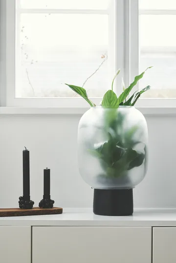 Nebl 磨砂玻璃花盆 Ø26cm - 黑色 - Gejst