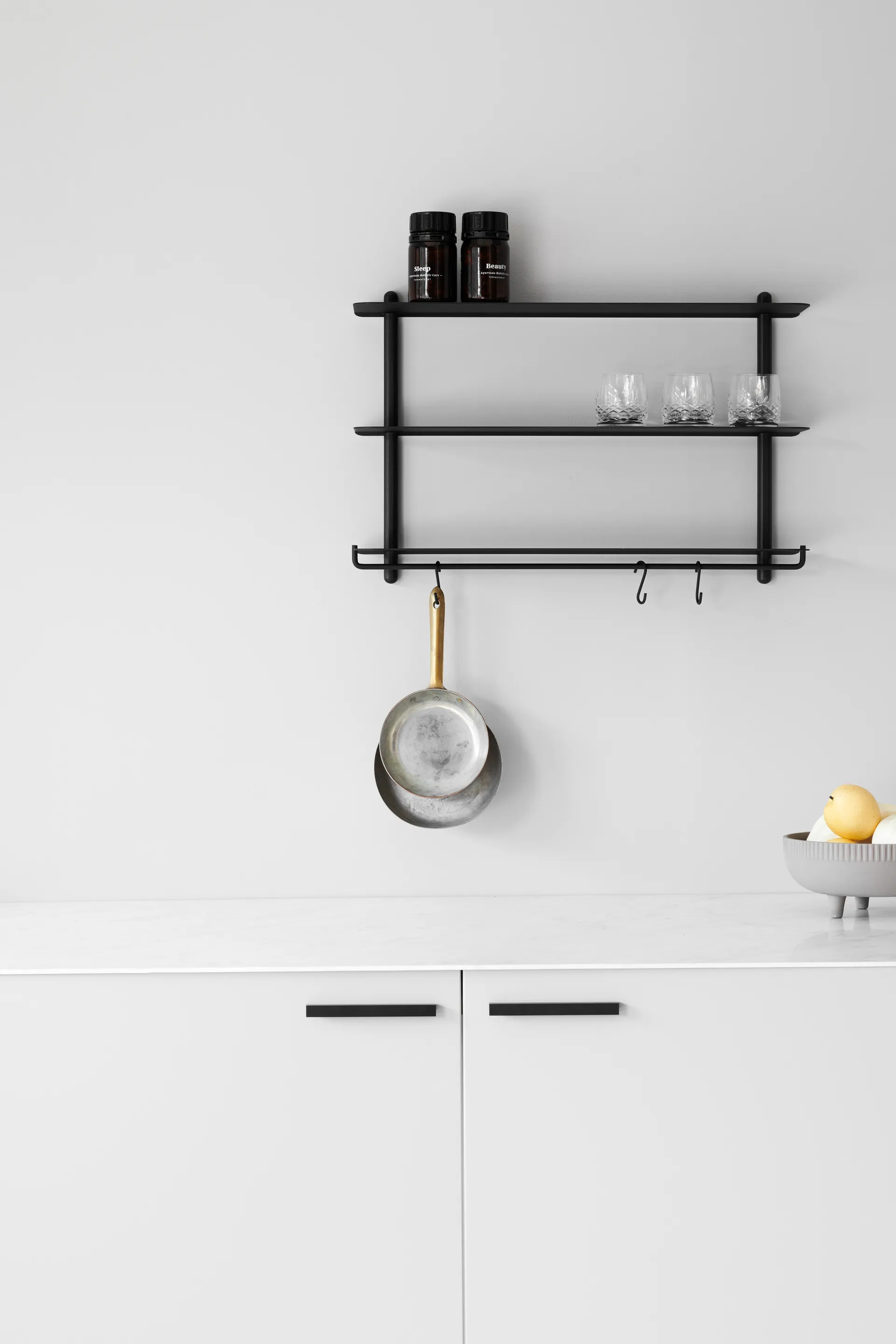 Nivo系列 墙面架配件 挂钩 三件套装, 黑色 Gejst