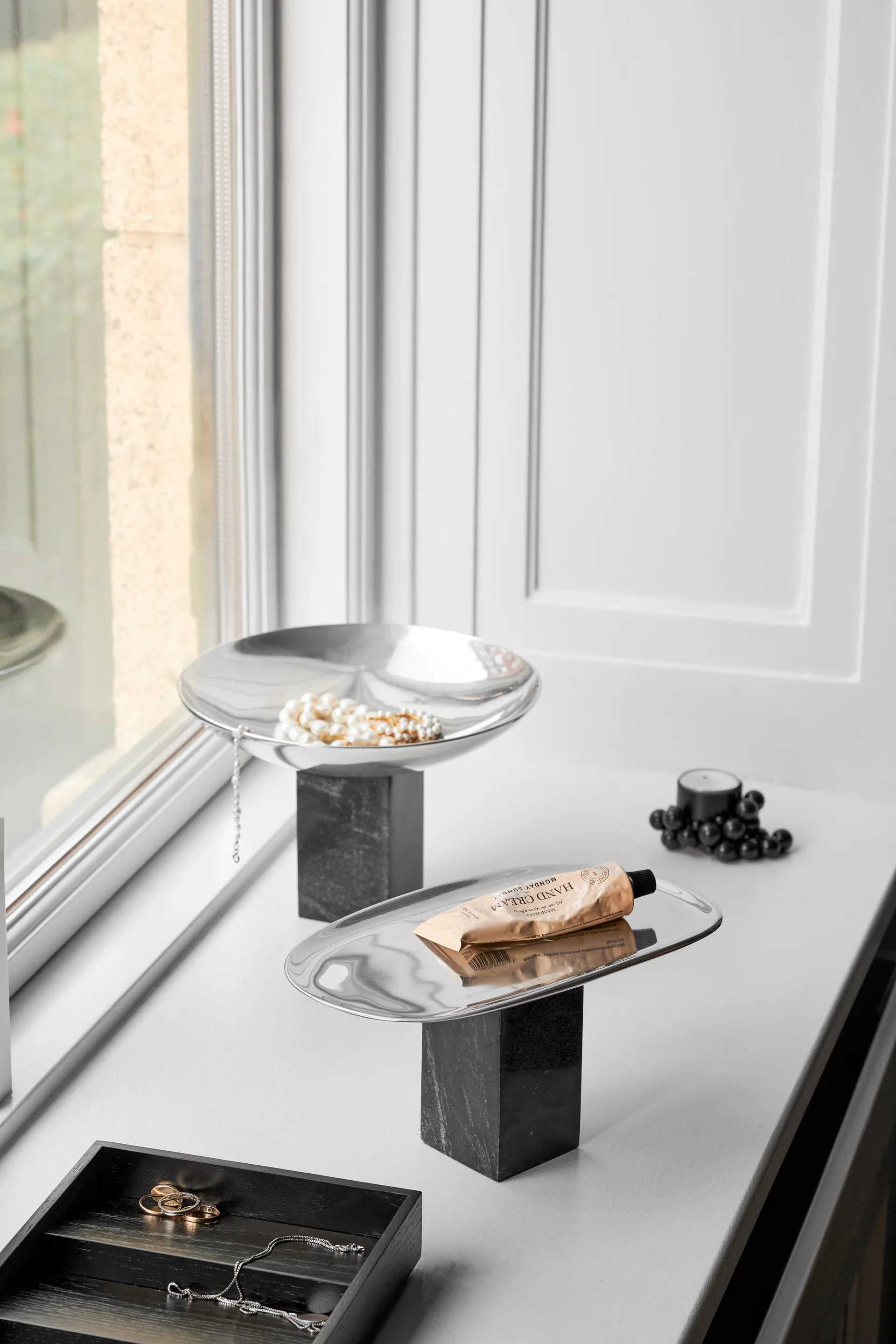 Sapoto 碗 托盘 15x25 cm, 银色 Gejst