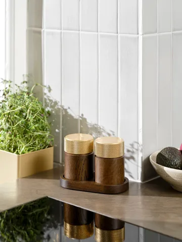 Sina 盐和胡椒研磨器 6 cm - Dark 白蜡木-黄铜 - Gejst