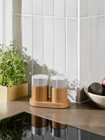 Sina 盐和胡椒研磨器 6 cm - 自然木色-steel - Gejst
