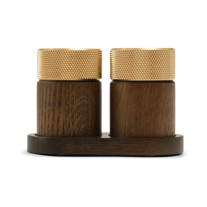 Sina盐胡椒研磨器 6cm - 深灰色_黄铜色 - Gejst