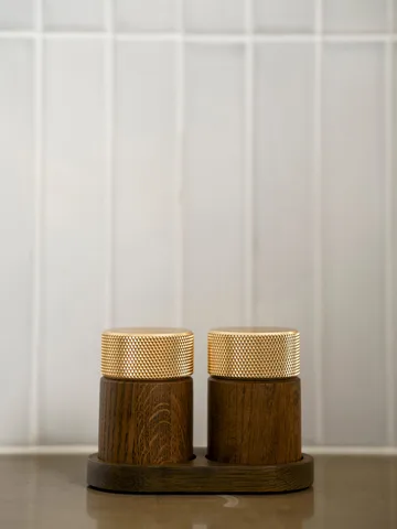 Sina盐胡椒研磨器 6cm - 深灰色_黄铜色 - Gejst