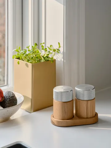 Sina盐胡椒研磨器 6cm - 橡木色_钢色 - Gejst