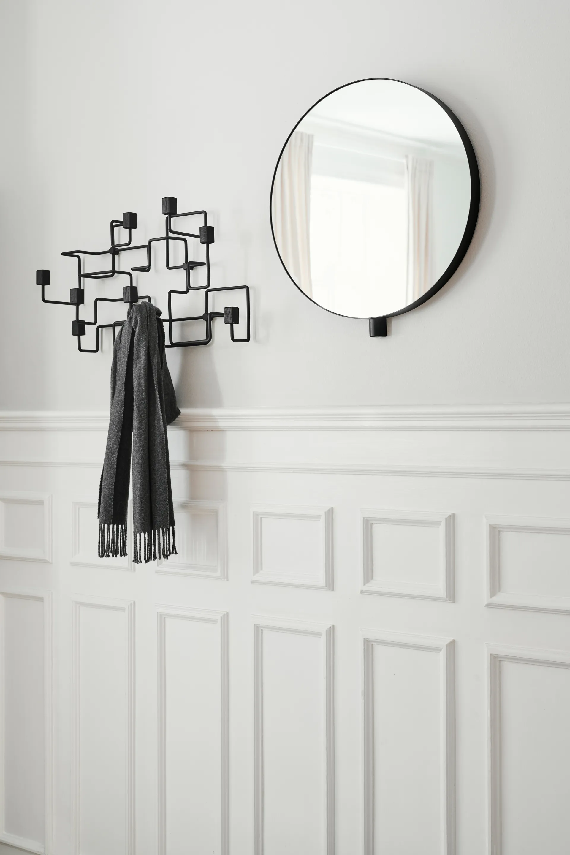 Underground 衣架挂钩/架子, 黑色-黑橡木 Gejst