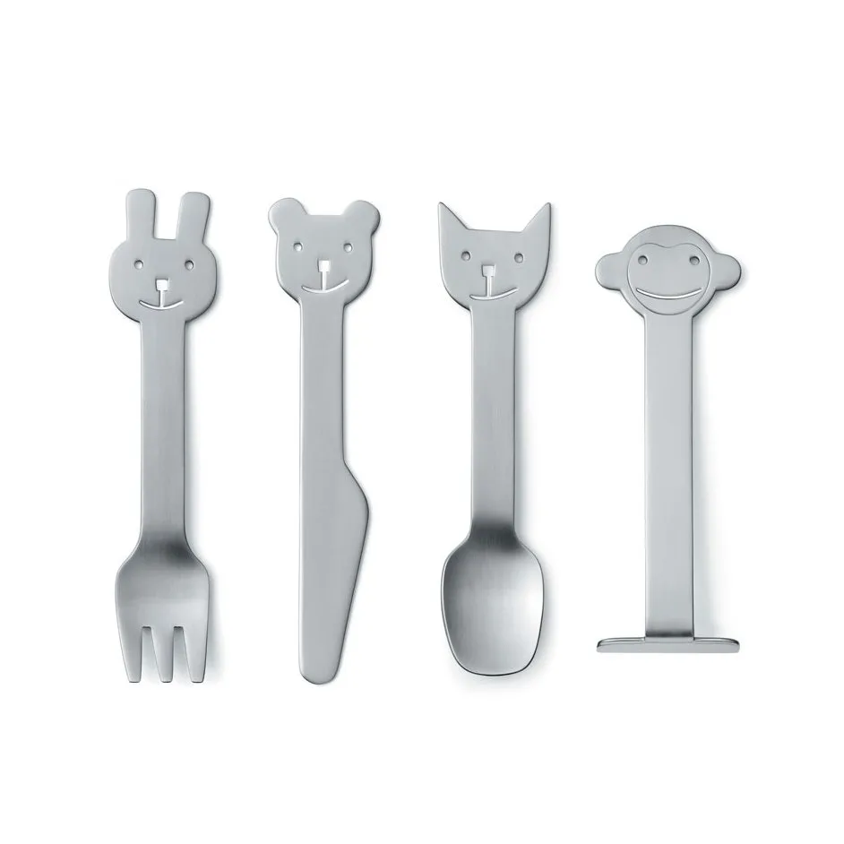 Animal Friends 餐具4件, 4件装 Gense