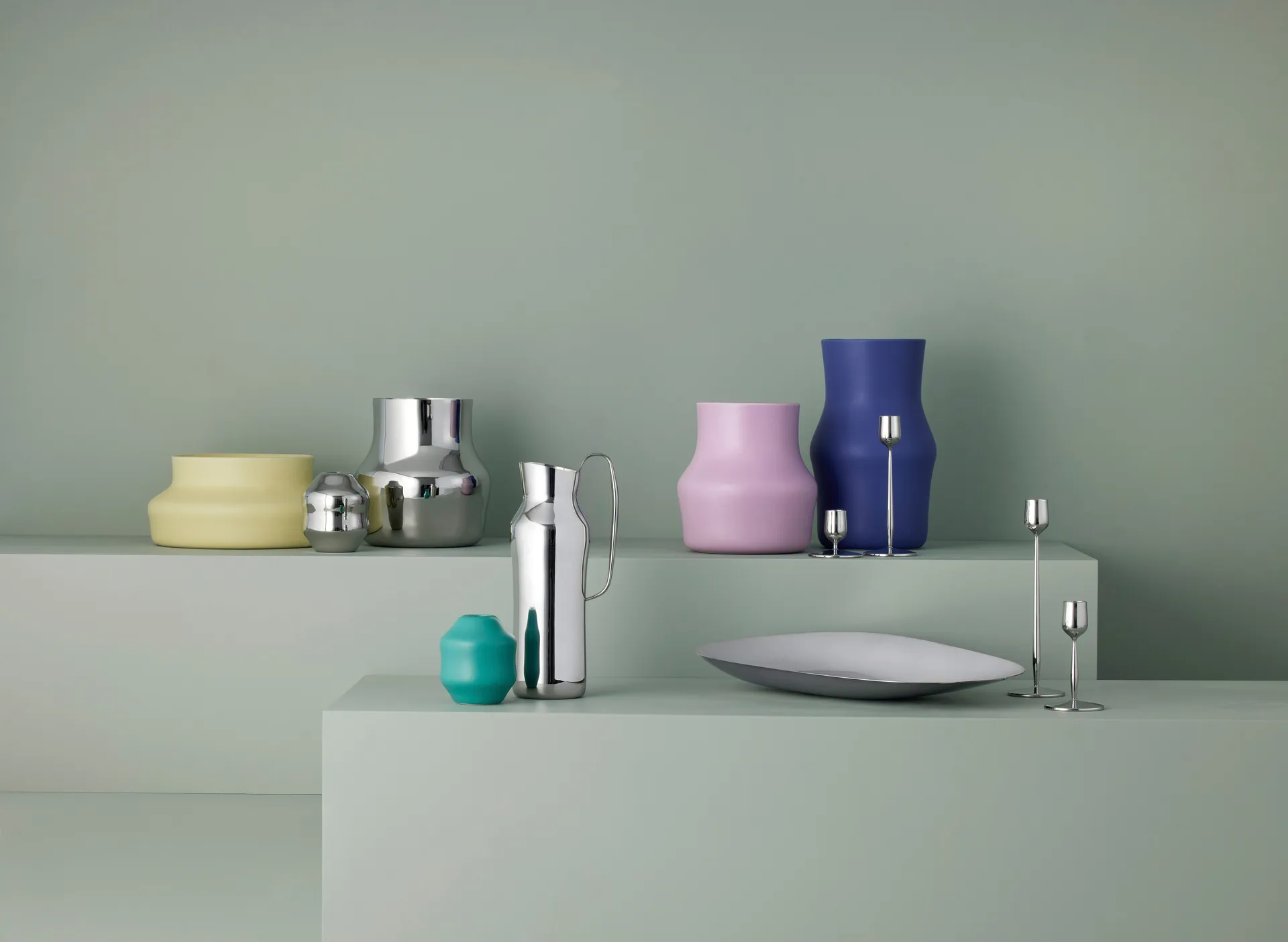 Dorotea 花瓶 18x19,5 cm, Polished steel Gense