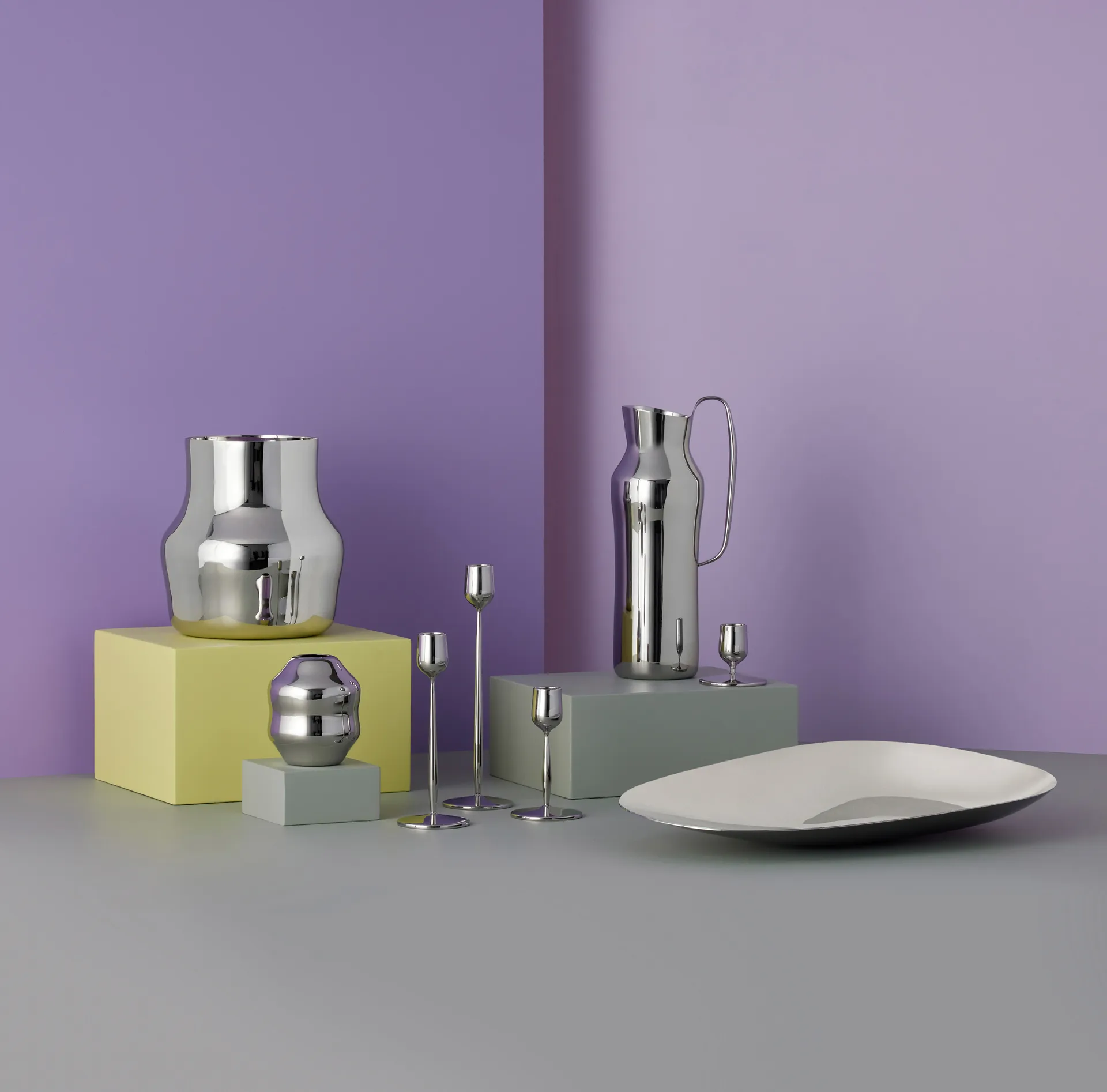 Dorotea 花瓶 18x19,5 cm, Polished steel Gense