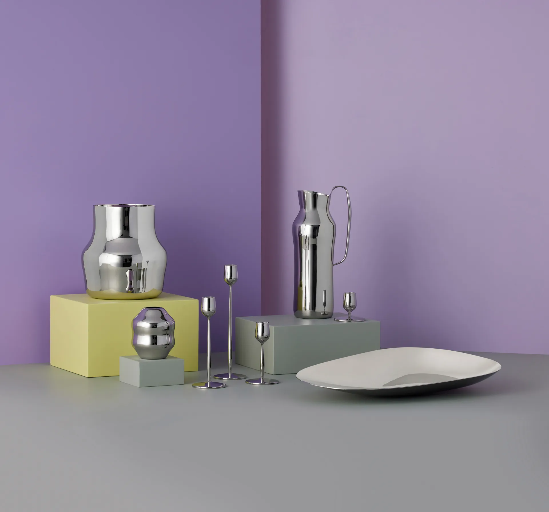 Dorotea 烛台 5,5 cm, Polished steel Gense