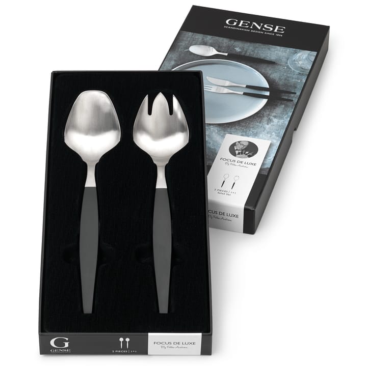 Focus de Luxe系列 瑞典皇家御用品牌 不锈钢餐具 沙拉叉&沙拉勺 套装, 沙拉叉&沙拉勺 2件套装 Gense