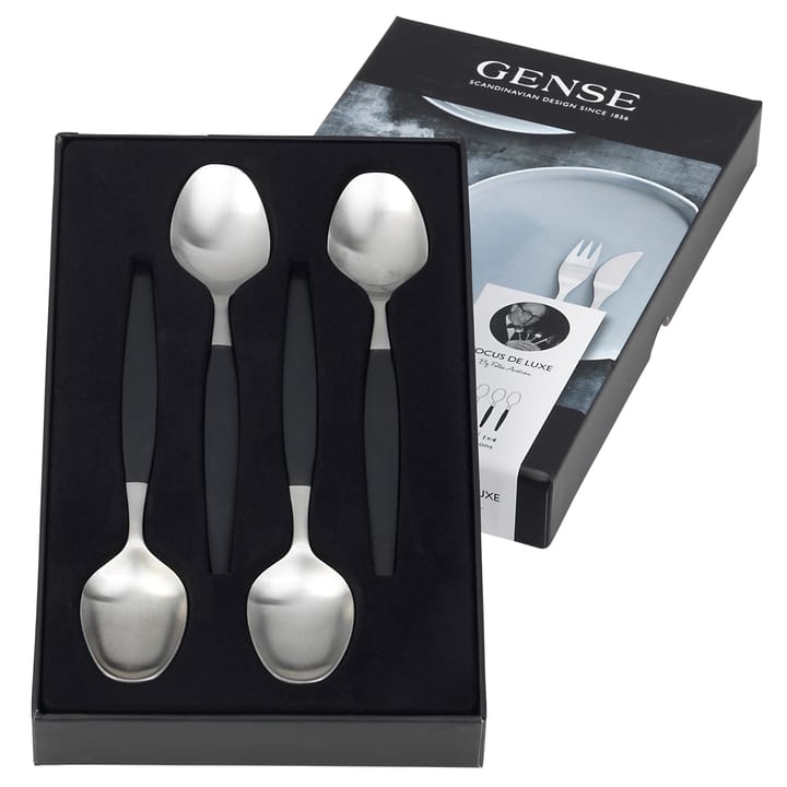 Focus de Luxe系列 瑞典皇家御用品牌 不锈钢餐具 甜品勺 4件套, 4件套装 Gense