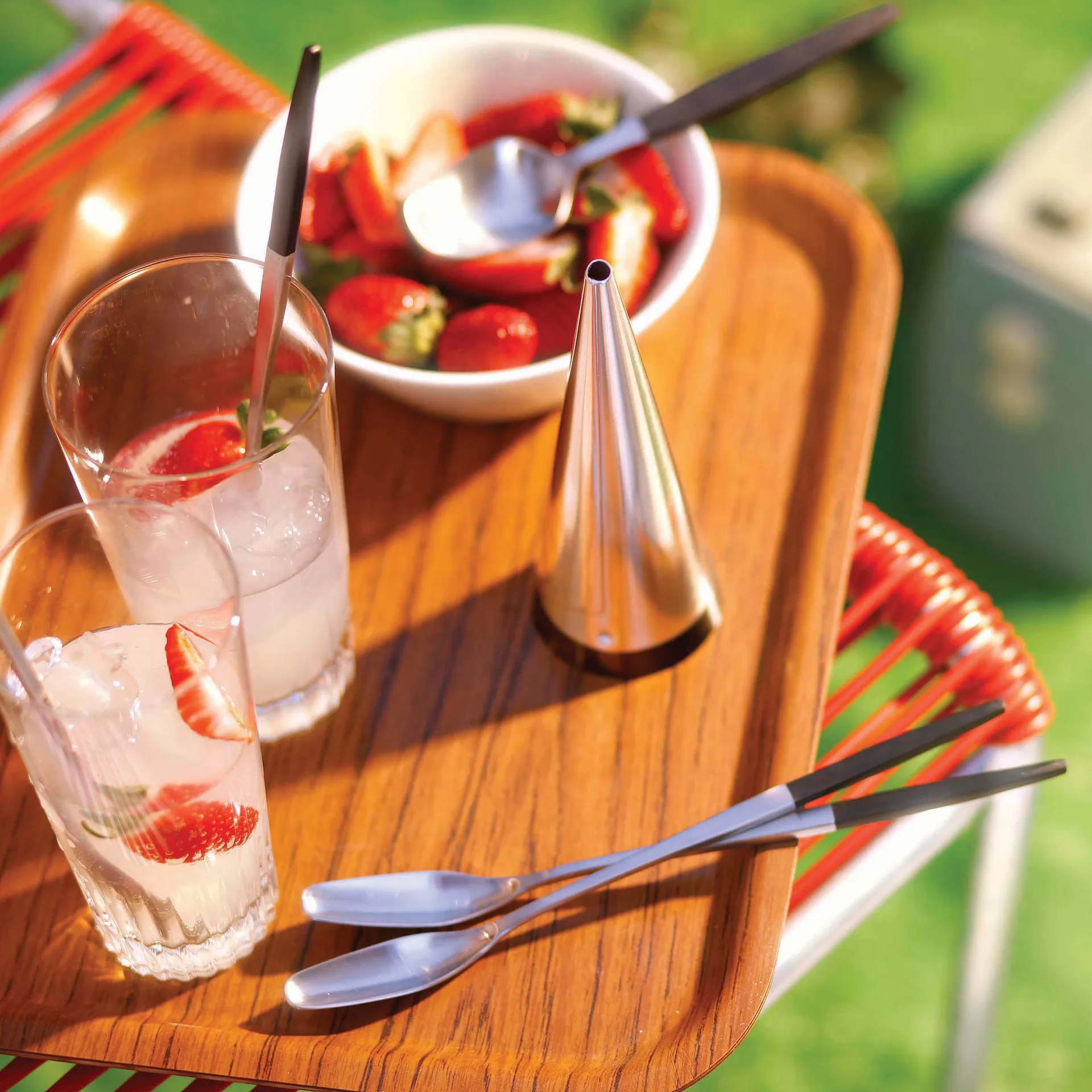 Focus de Luxe系列 瑞典皇家御用品牌 不锈钢餐具 甜品勺 4件套, 4件套装 Gense