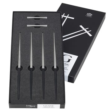 Focus de Luxe系列 瑞典皇家御用品牌 不锈钢餐具 筷子筷托4+2 两件套 - 不锈钢 - Gense