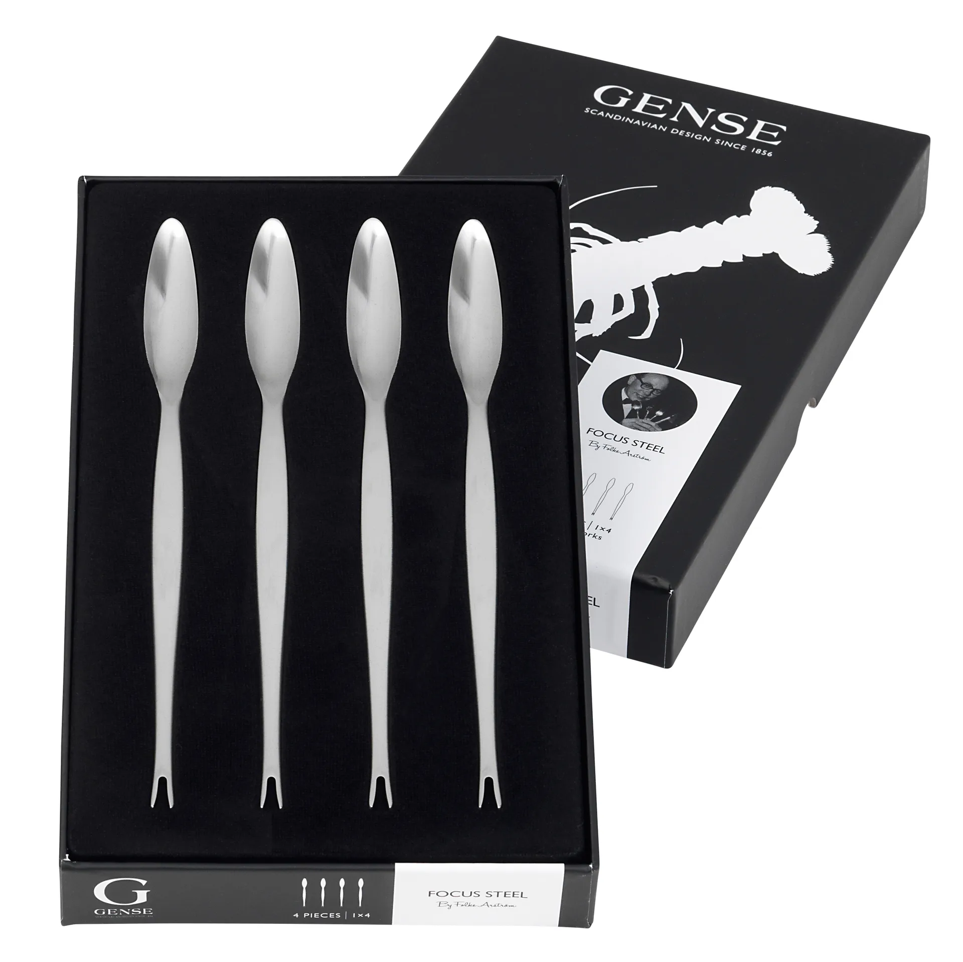 Focus Steel 龙虾叉, 不锈钢_4件装 Gense