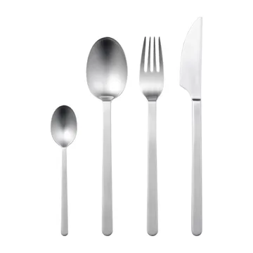Norm 餐具 16件 - 哑光不锈钢 - Gense