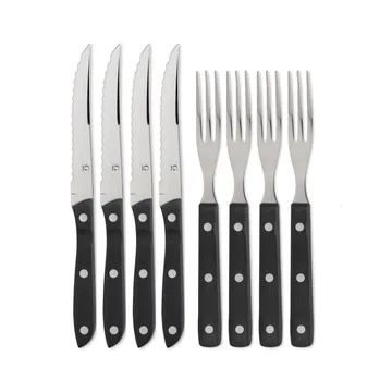 Old Farmer 黑色餐具 八件 - 8件装 - Gense
