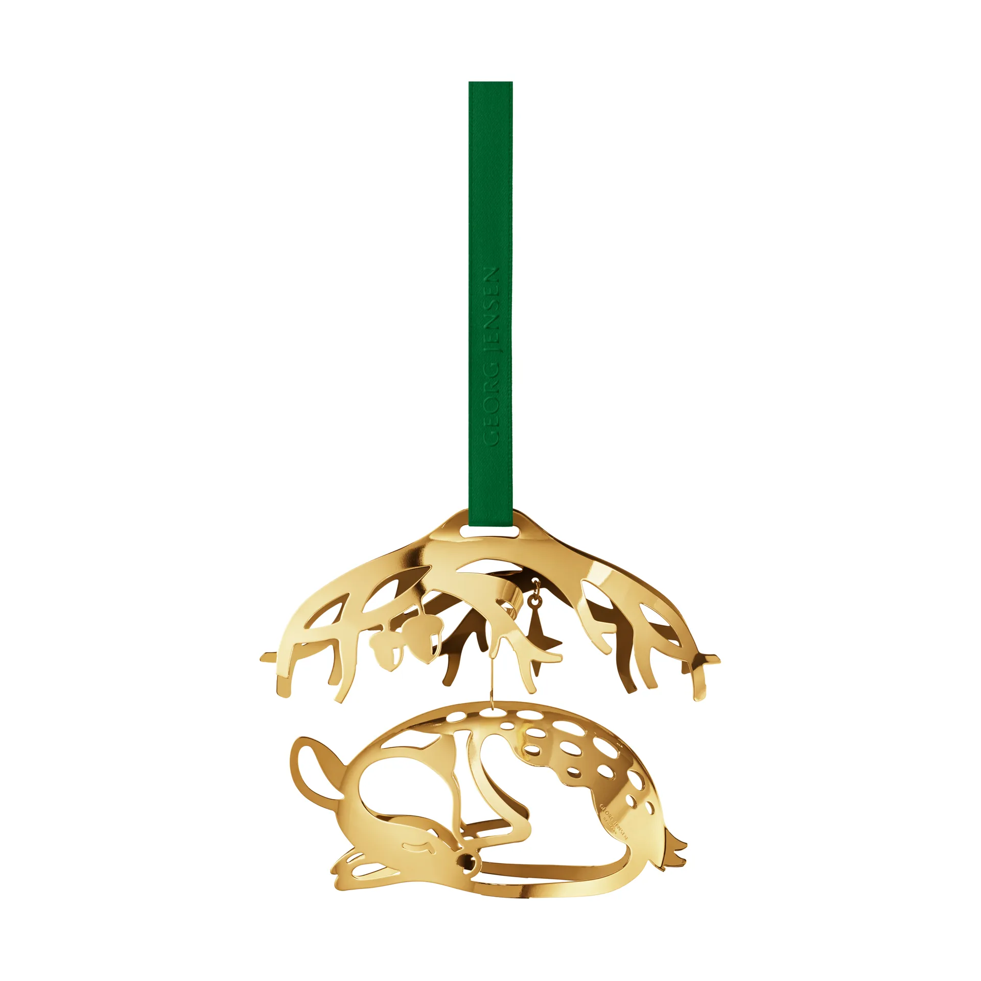 2023 Christmas 平衡挂件 fallow deer, Gold-plated Georg Jensen