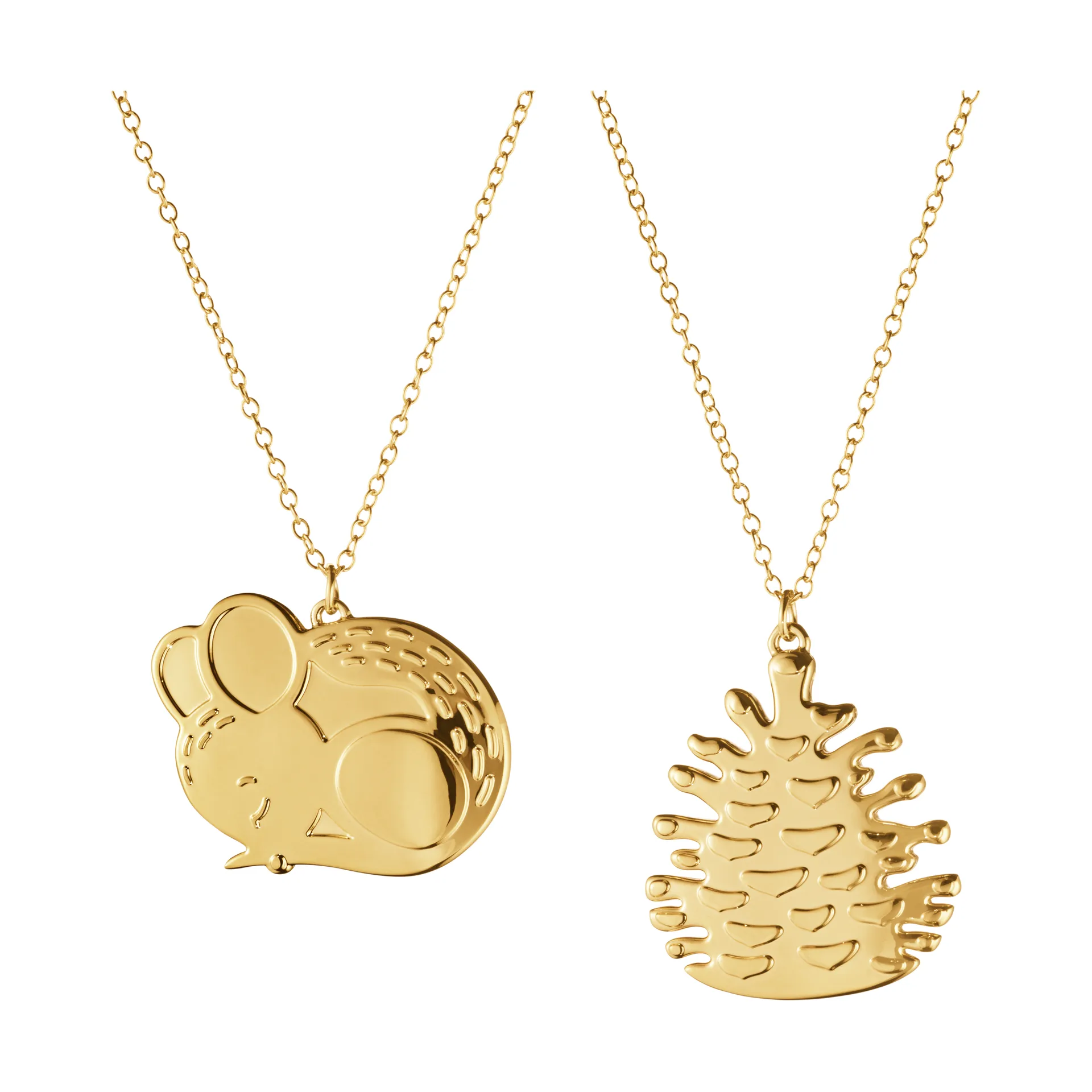 2023 set with Christmas 吊灯 2 pieces, Gold-plated Georg Jensen