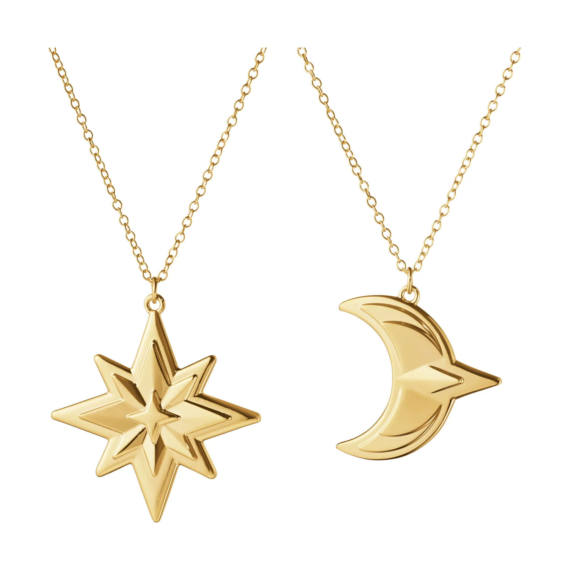 2024 Christmas 装饰品 2件, 金色-plated Georg Jensen