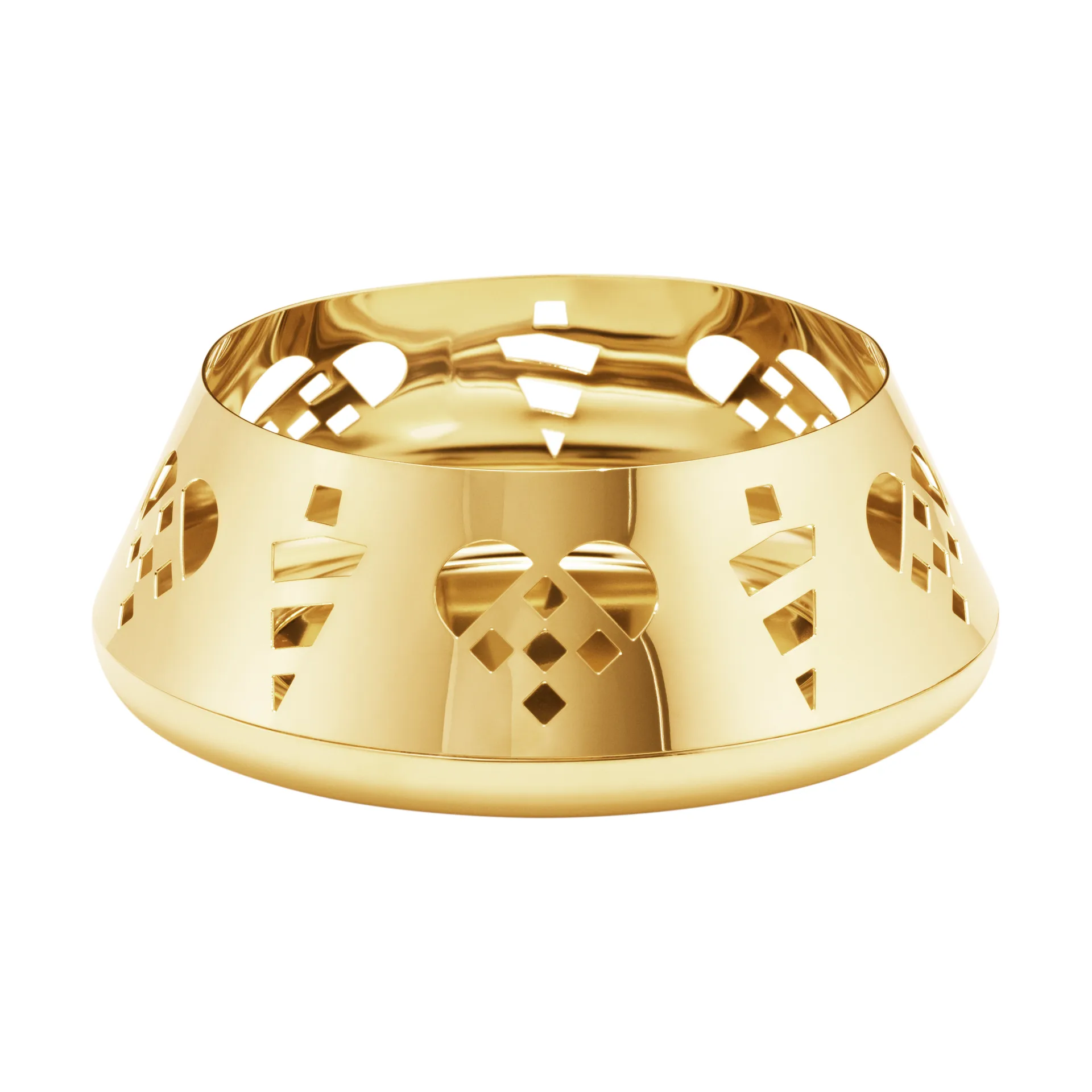 2025 block 烛台, 金色-plated 不锈钢 Georg Jensen