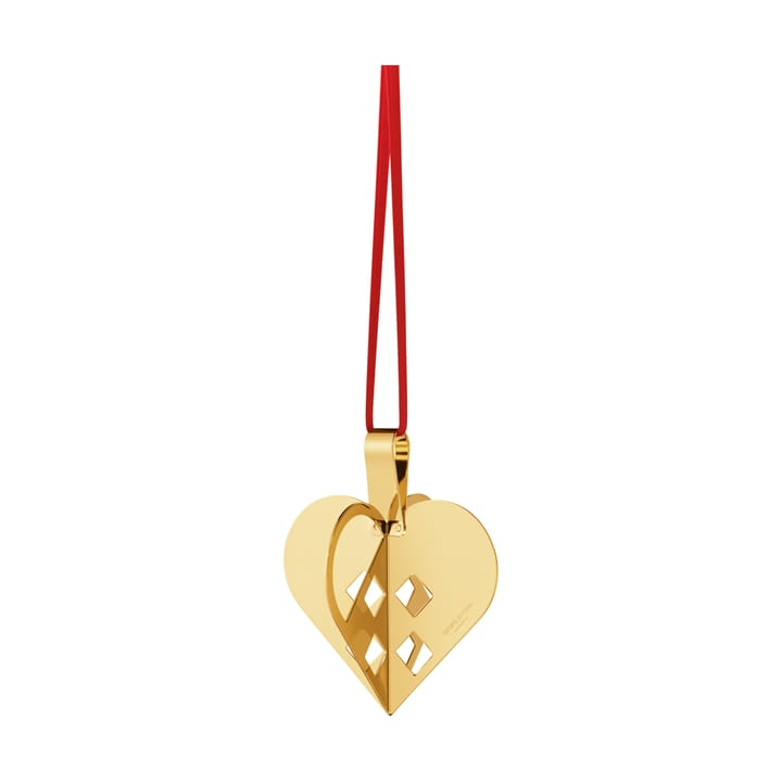 2025 Christmas heart 装饰品 - 金色 plated 黄铜 - Georg Jensen
