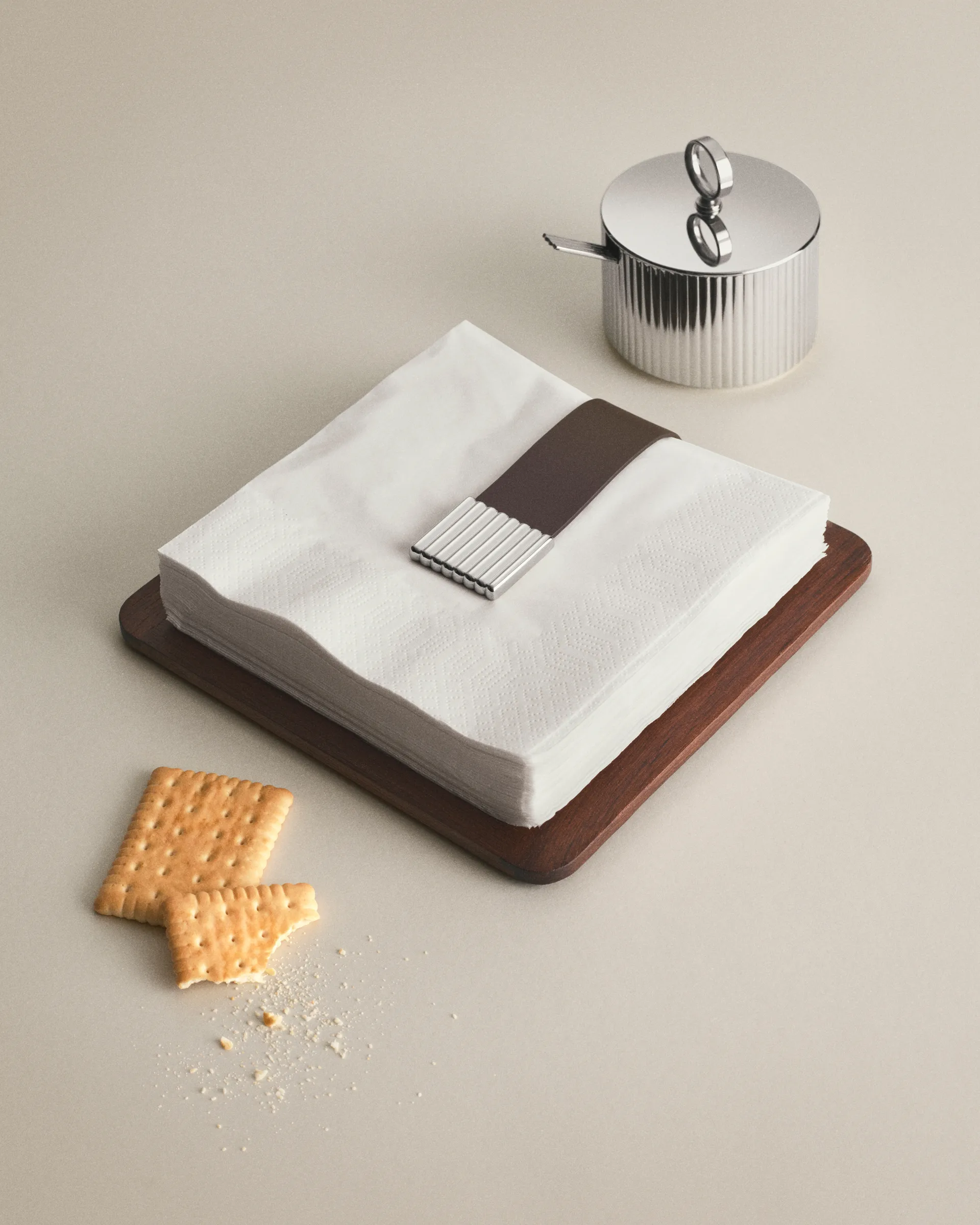 Bernadotte 餐巾纸 holder 20.1x20.1 cm, 不锈钢 Georg Jensen