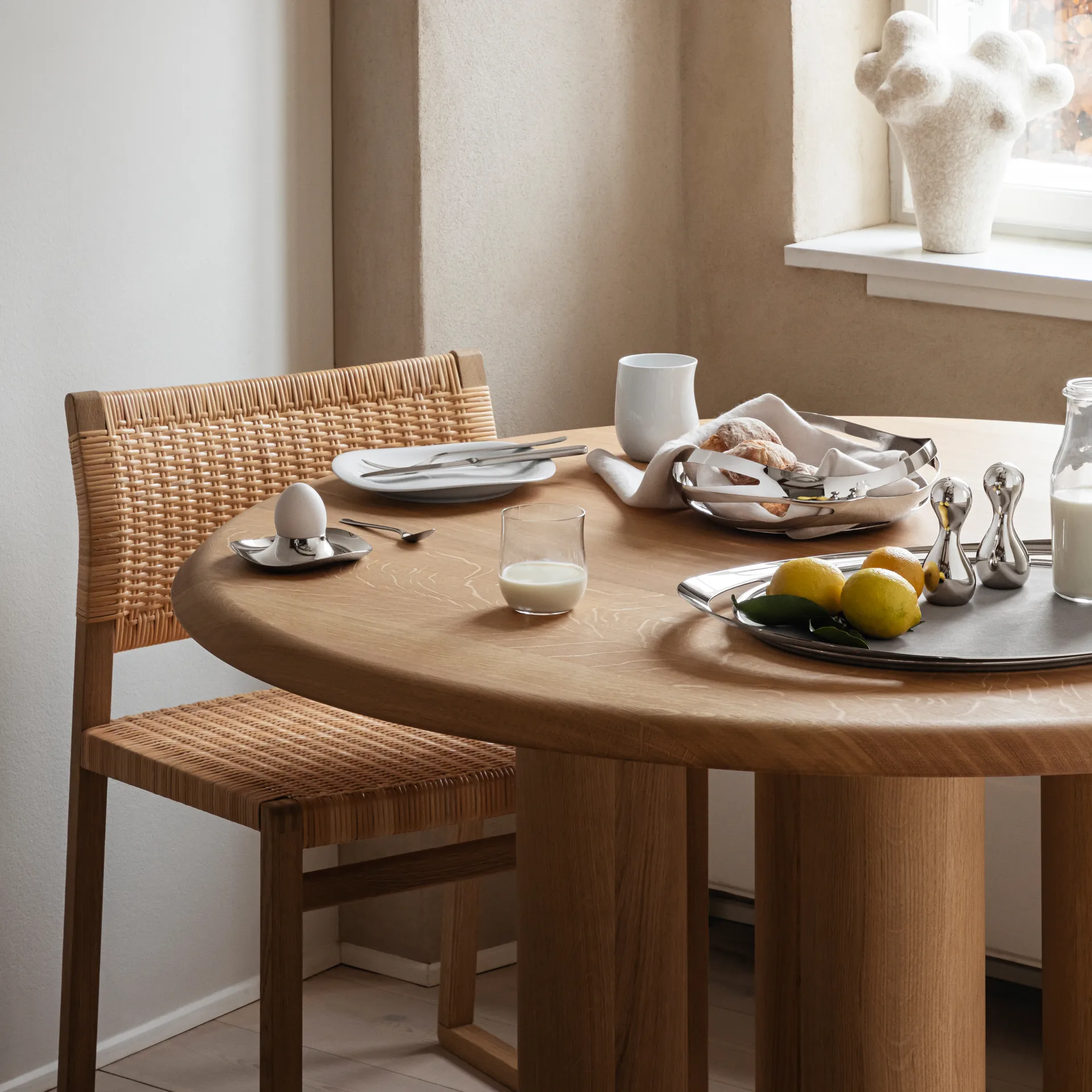 Cobra 鸡蛋杯/碟 两件套装, 不锈钢 Georg Jensen