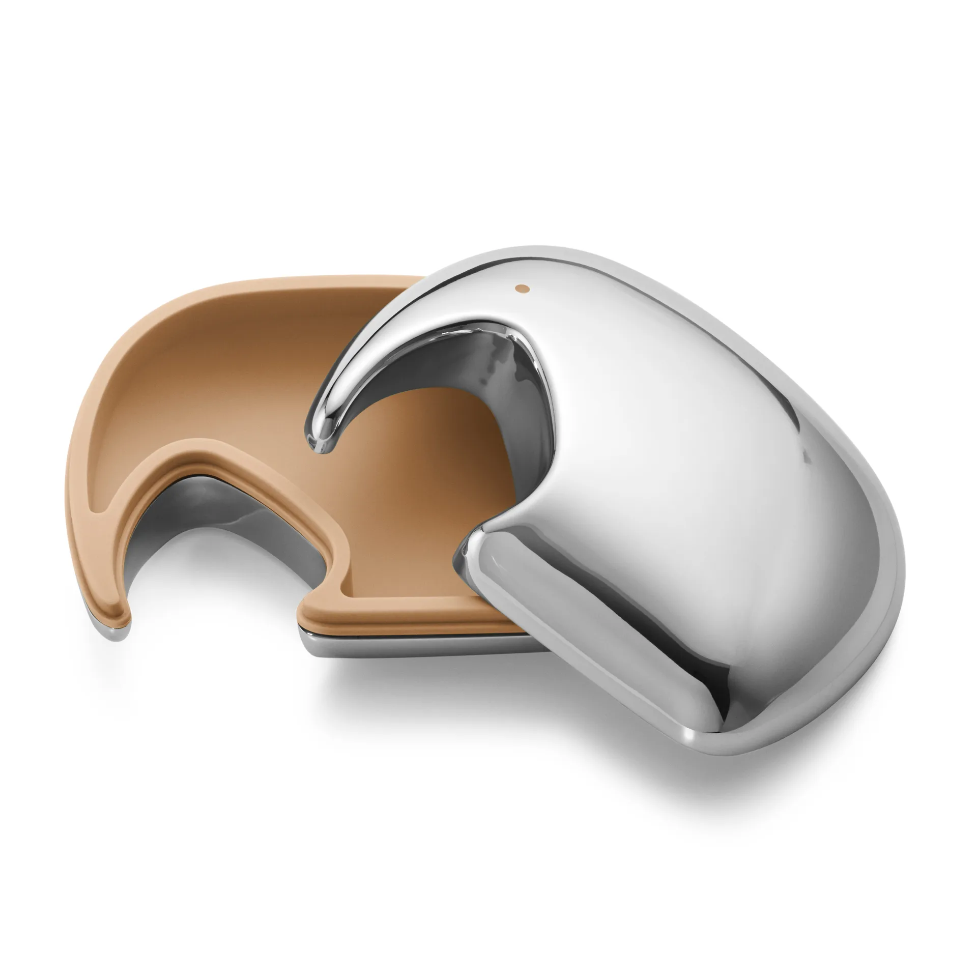 Elephant 零食盒/储物盒 7x10 cm, 不锈钢-黄色 Georg Jensen