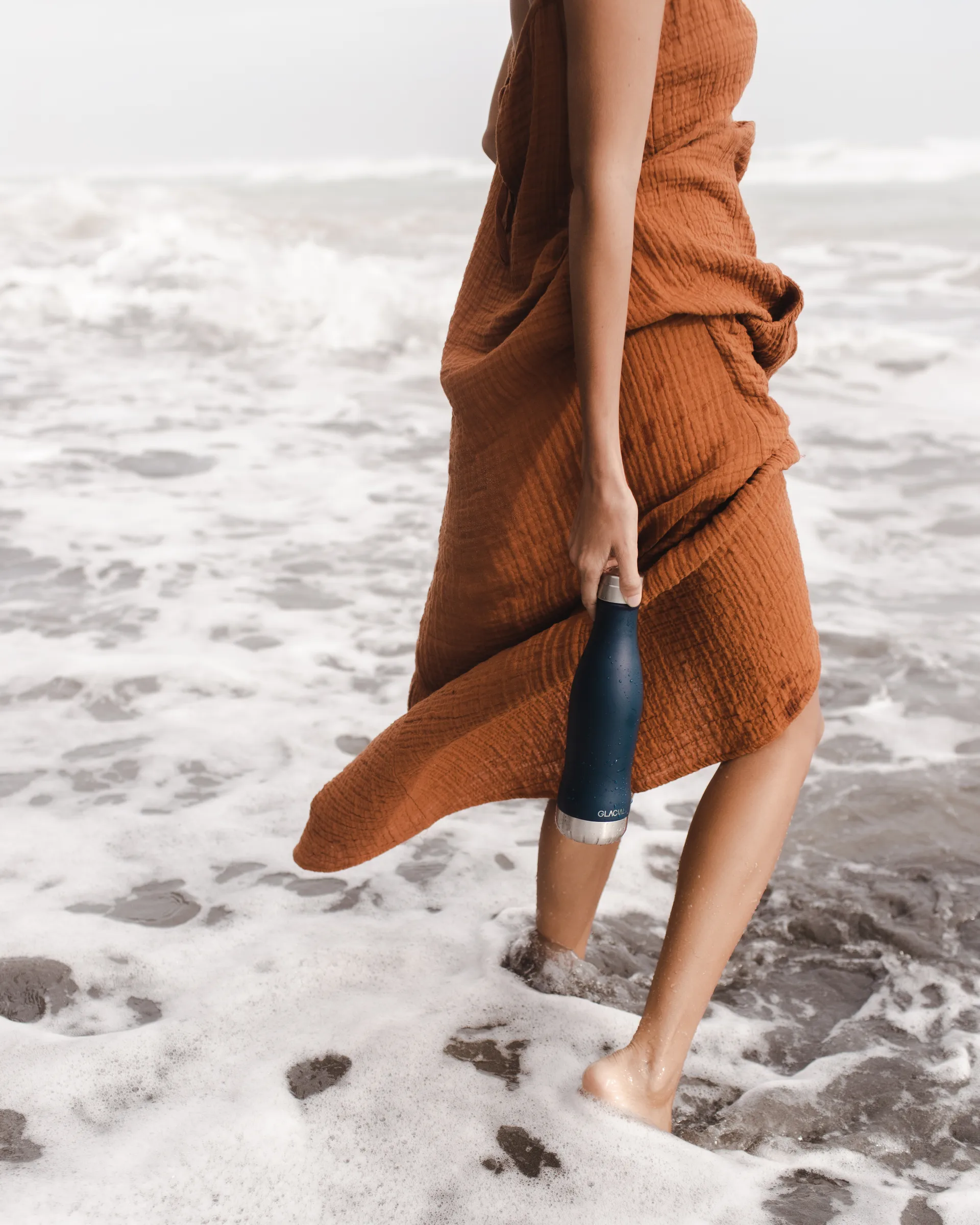 Glacial 水瓶 400 ml, 哑光 藏青 Glacial