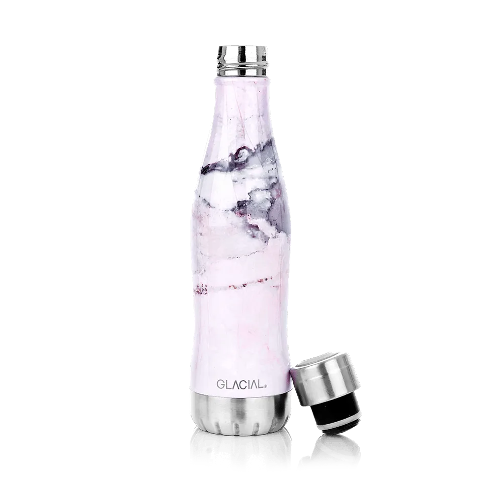 Glacial 水瓶 400 ml, 粉色 大理石色 Glacial