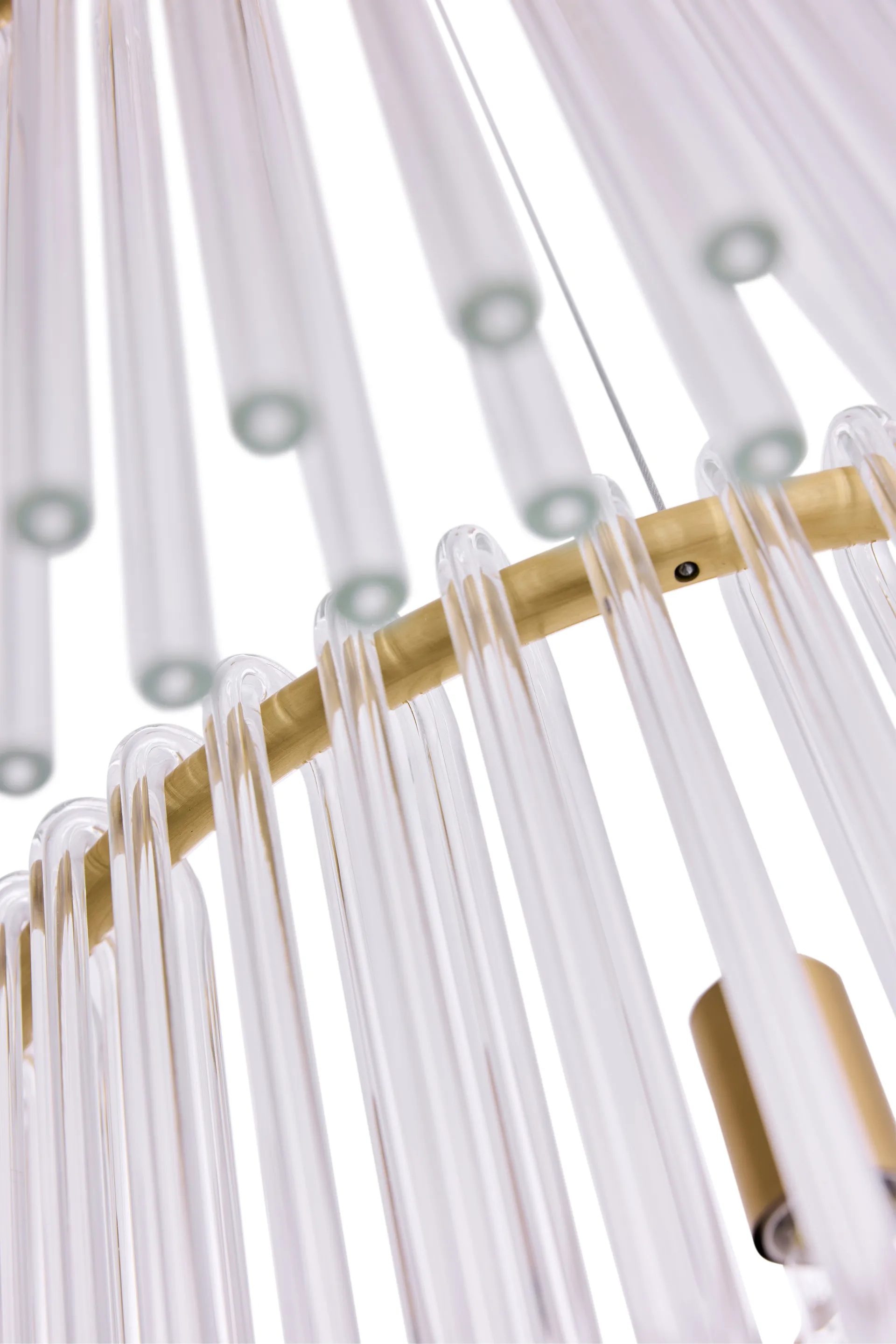 挂钩 60 吊灯, 透明-拉丝黄铜 Globen Lighting