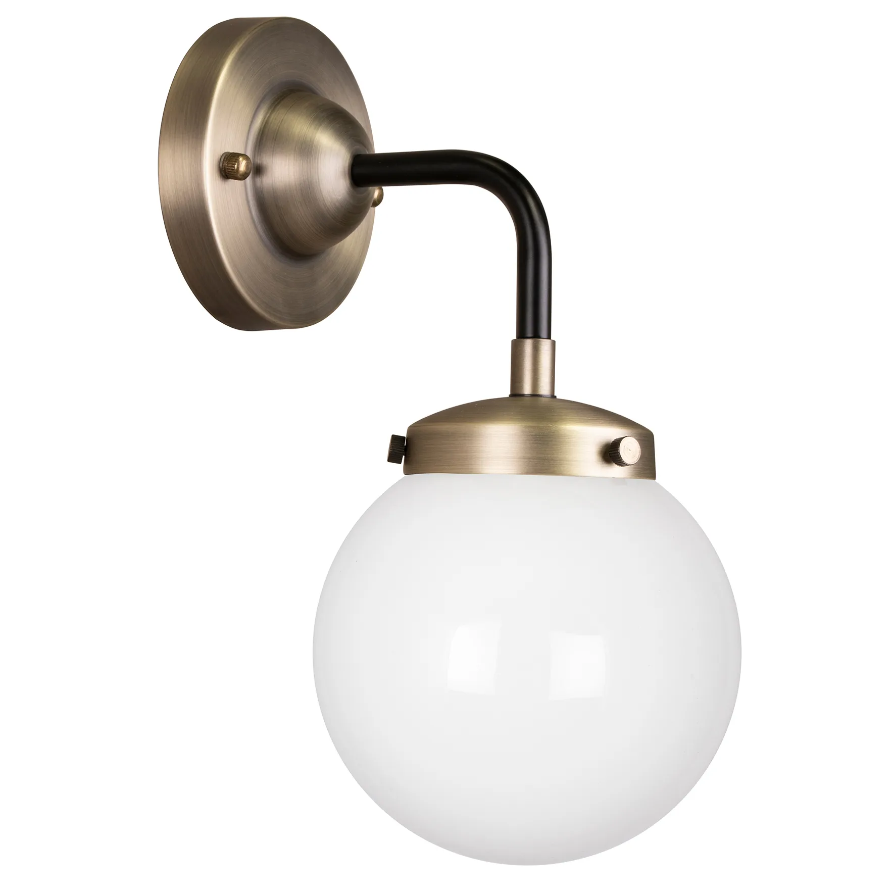 Alley 1 壁灯 IP44, Antique brass-白色 Globen Lighting
