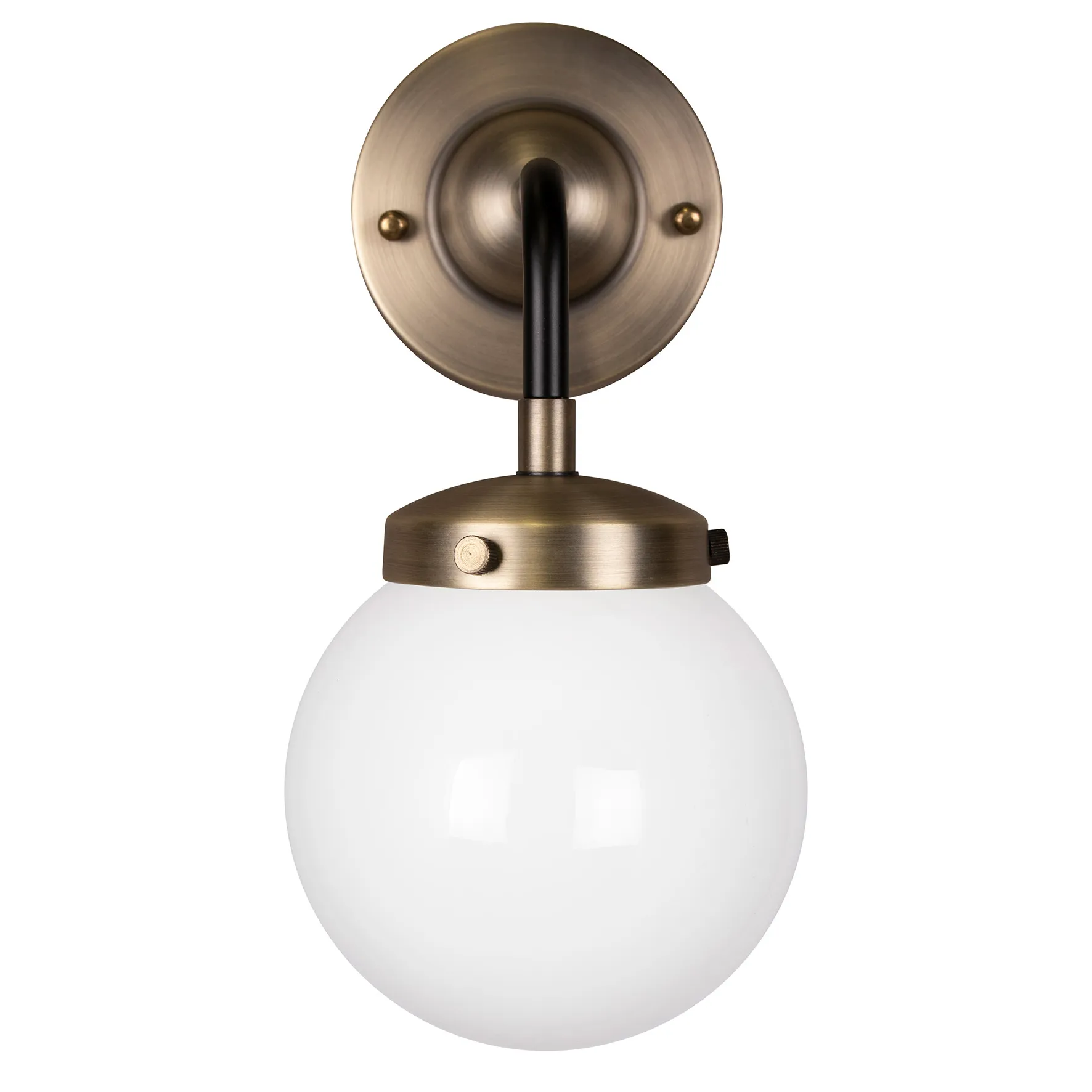 Alley 1 壁灯 IP44, Antique brass-白色 Globen Lighting