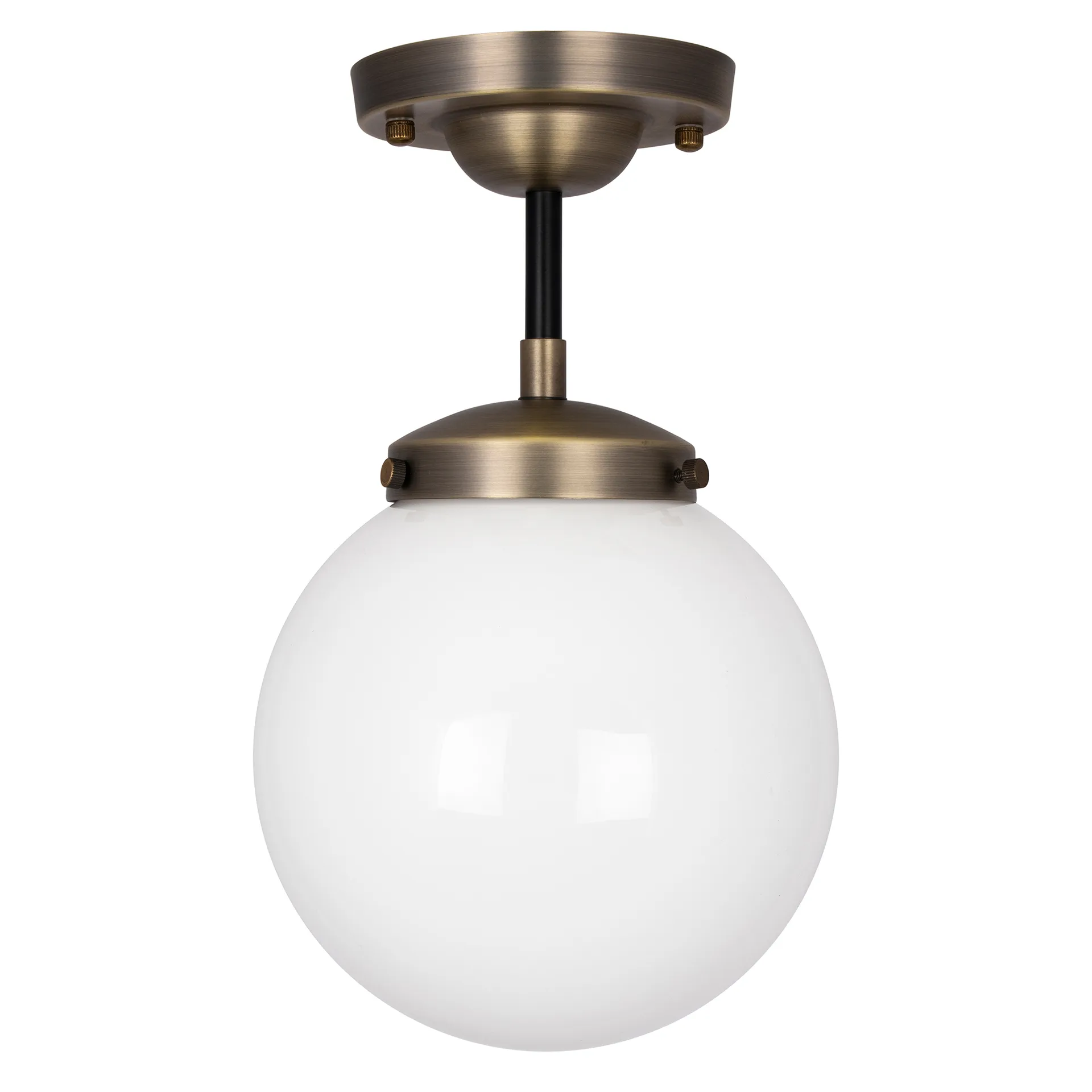Alley ceiling 灯 IP44, Antique brass-白色 Globen Lighting