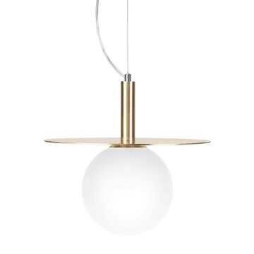 Art Deco ceiling 灯 - brass-opal glass - Globen Lighting