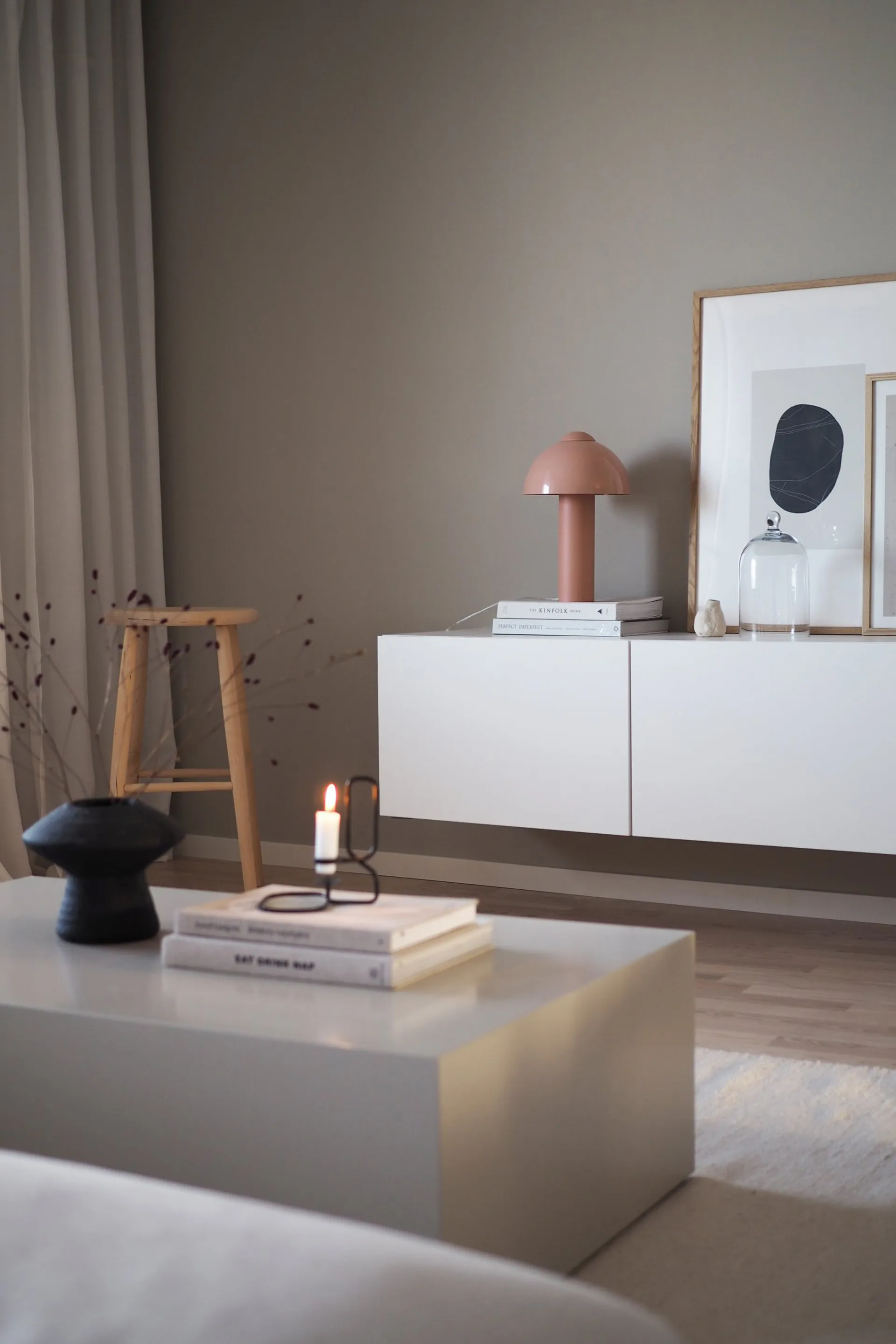 伴光 Buddy23 蘑菇台灯多色可选 36cm插线版 , 腮红粉 Globen Lighting