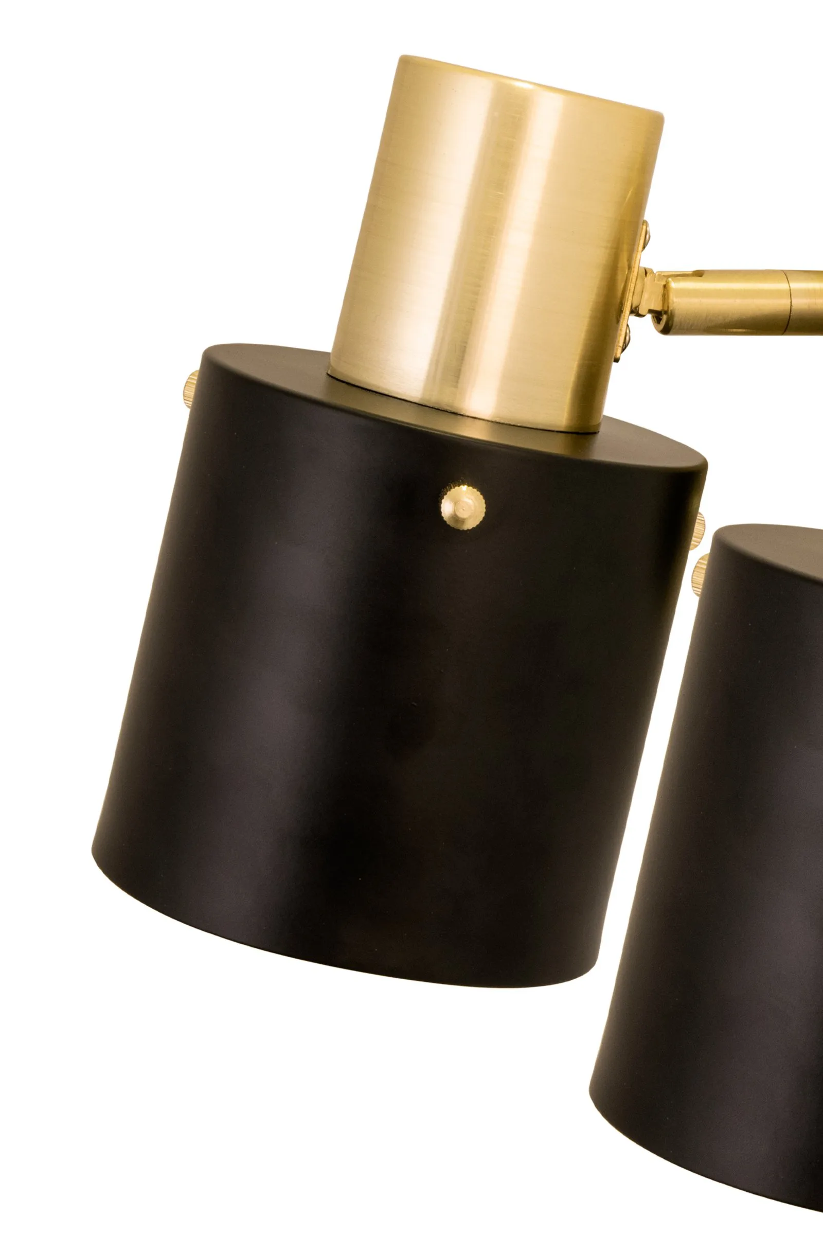 Clark 2 壁灯, 黑色-brushed brass Globen Lighting