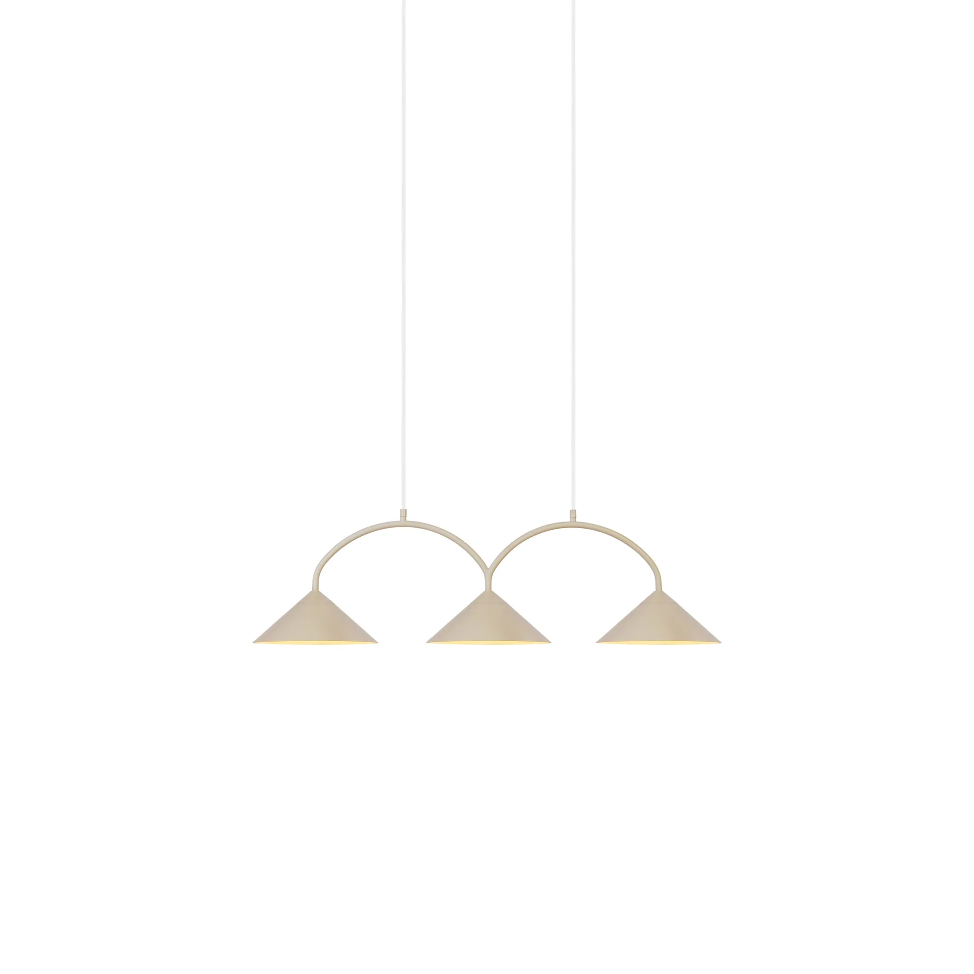 Curve系列吊灯3, 米色 Globen Lighting