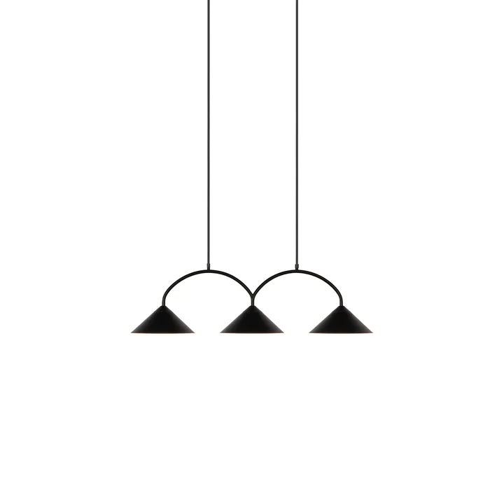 Curve系列吊灯3 - 黑色 - Globen Lighting